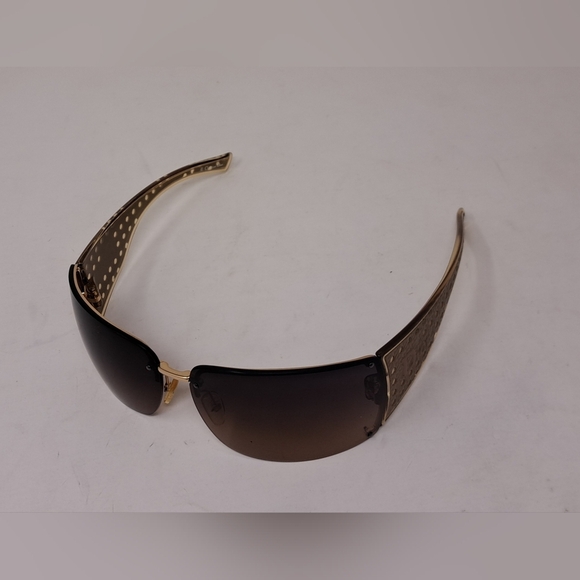 Dior Women's Sunglasses Quadrillee Brown Gold Vintage Y2K OHSR1 71-13-130 - Picture 8 of 16